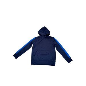 Crewcuts Active Youth Hoodie Navy With Blue Stripes Size L 10-11 Polyester Blend